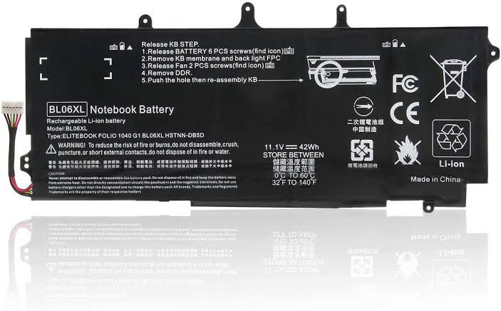 بطارية HP EliteBook Folio 1040 G0 G1 G2 BL06XL HSTNN-DB5D HSTNN-IB5D HSTNN-W02C 722236-2C1 722236-171 722236-271 722236-1C1 722297-001 722297-005 BL06042XL BL06042XL-PL