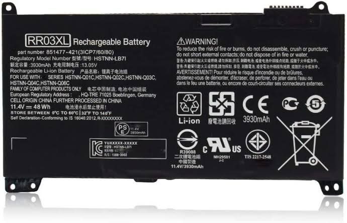 بطارية أجهزة HP ProBook 430 440 450 455 470 G4، RR03XL، 440 450 470 G5، سلسلة MT20 HSTNN-PB6W HSTNN-LB7I HSTNN-LB71 851477-421 851477-541 851610-850 851610-855